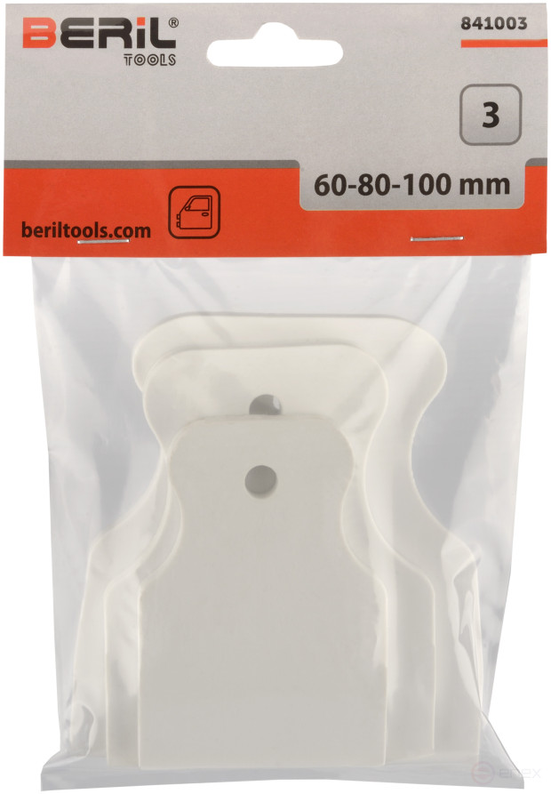 Set of rubber spatulas (60/80/100mm) (white) BERIL