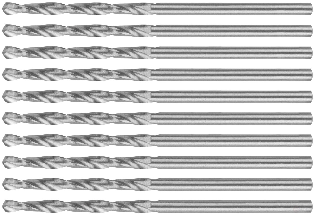 HSS ground metal drills, 135° sharpening angle, 2.0 x 49 mm (10 pcs.)