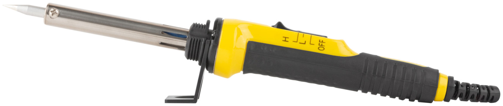 220 V soldering iron, 2 operating modes, stand, switch, rubberized handle, cone tip, 30W / 60W