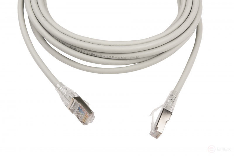 WRline WR-PC-RJ45-FTP-5E-5-GY Patch cord F/UTP, category 5e, 2xRJ45, shielded, grey, LSZH, 5m