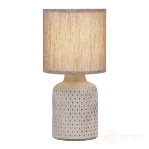 D7043-501 Настольная лампа Rivoli Sabrina D7043-501 1 * Е14 40 Вт керамика коричневая с абажуром