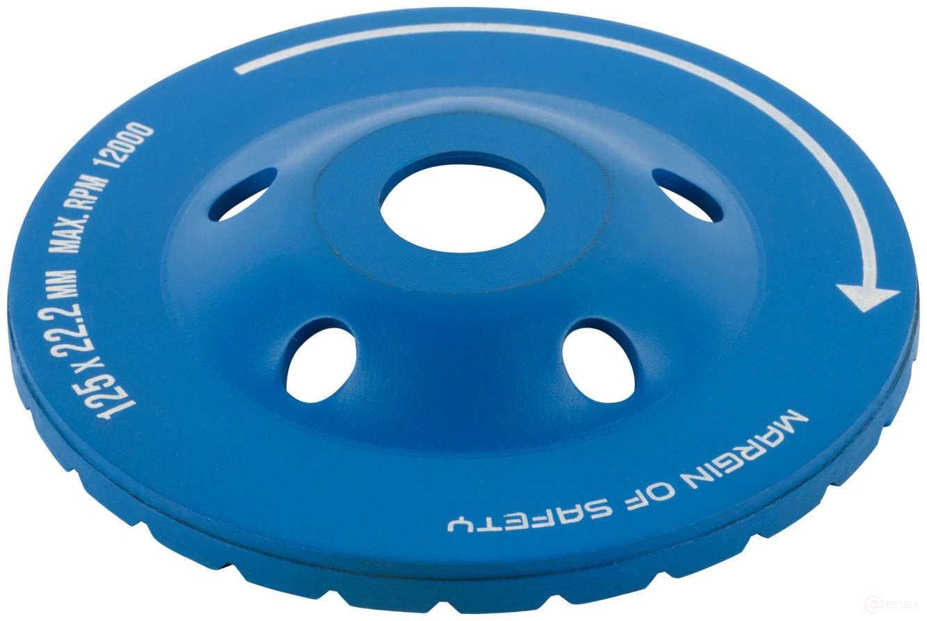 Диск алмазный шлифовальный, посадочный диаметр 22,2 мм, "Турбо" широкие сегменты 125 мм