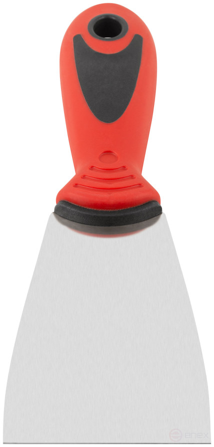 Spatula, stainless steelsteel, rubberized handle 60 mm