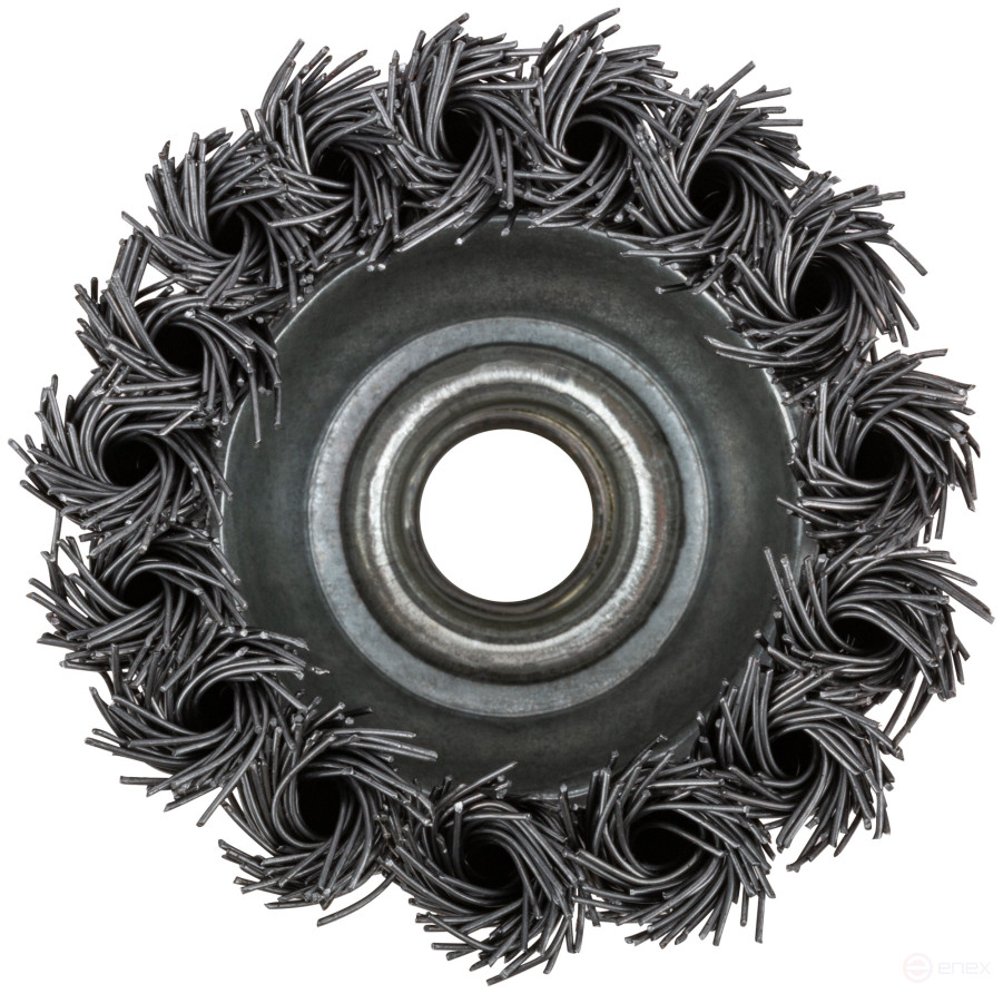 Корщетка чашечная, гайка М14, стальная витая проволока 65 мм