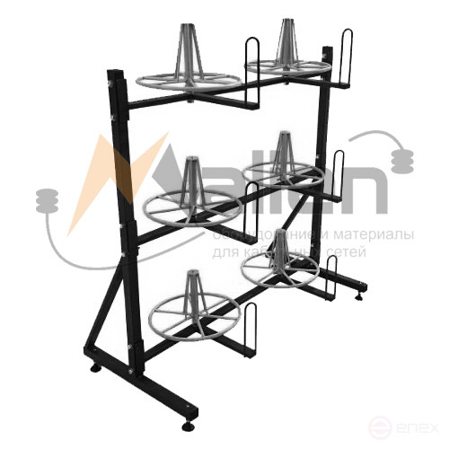 Rack for storing and unwinding coils of SBR 6-0,7-50 MALIEN cable