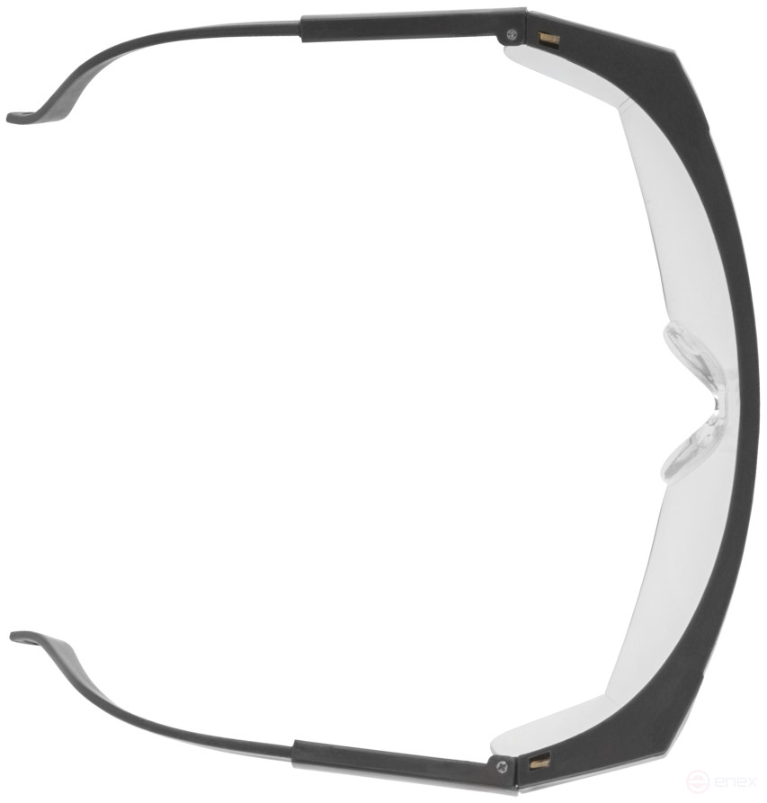 Safety glasses with adjustable arms, transparent