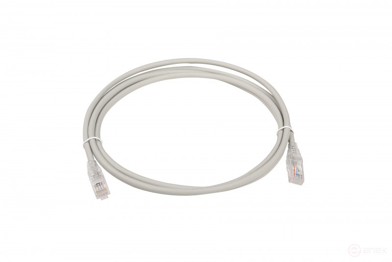WRline WR-PC-RJ45-UTP-5E-2-GY Patch Cord U/UTP, category 5e, 2xRJ45, unshielded, grey, LSZH, 2m