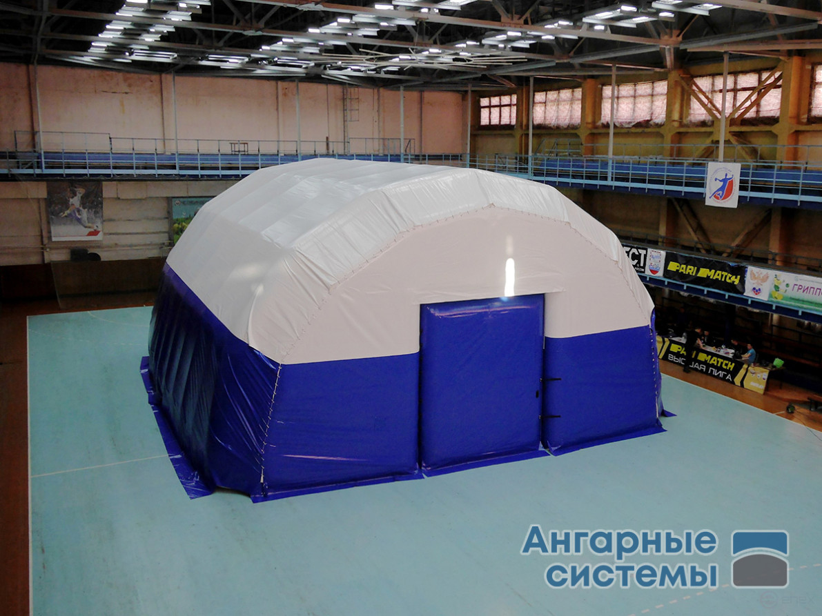 PVC pneumatic frame hangar garage with swing gates