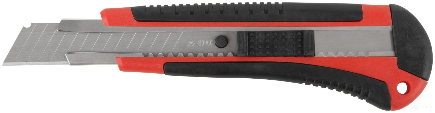 Technical knife "Contour" 18 mm reinforced, rubberized, blade of 14 segments