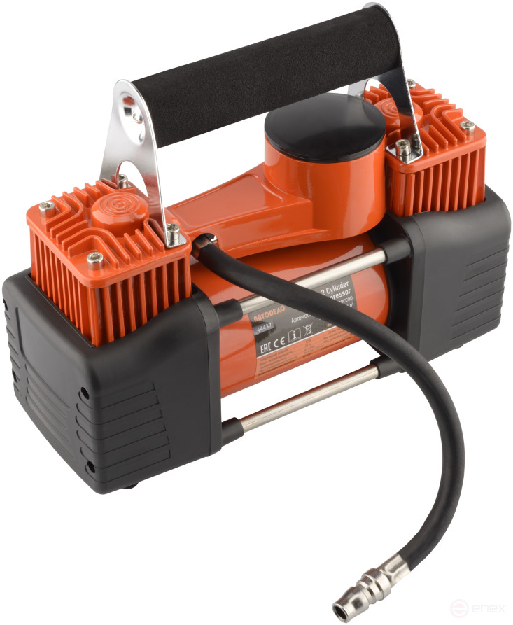 12V two-piston autocompressor (10.5 ATM 65L/MIN) Avtodor 44437