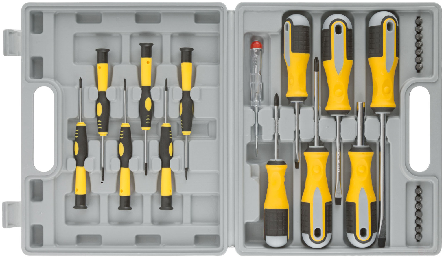 "Start" screwdrivers and CrV bits, set of 27 pcs., plastic case