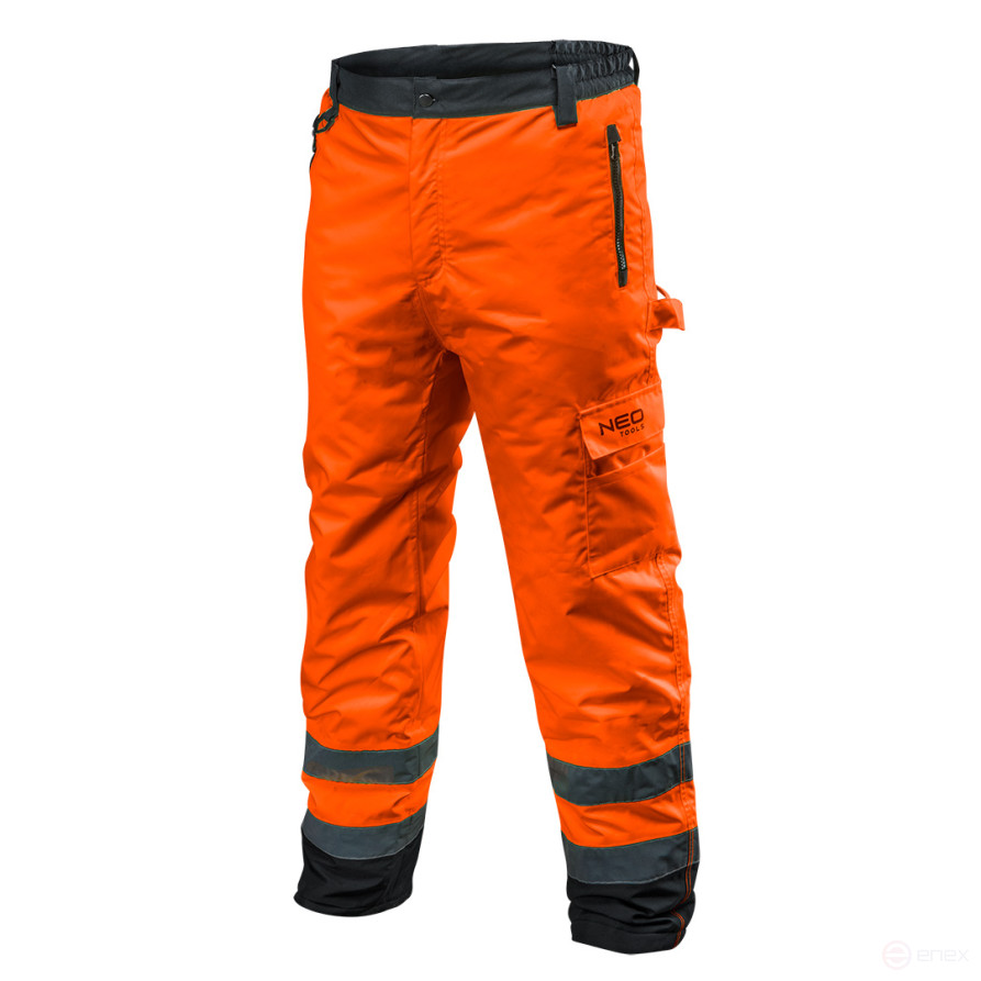 Reflective Oxford insulated trousers; orange; size XXL