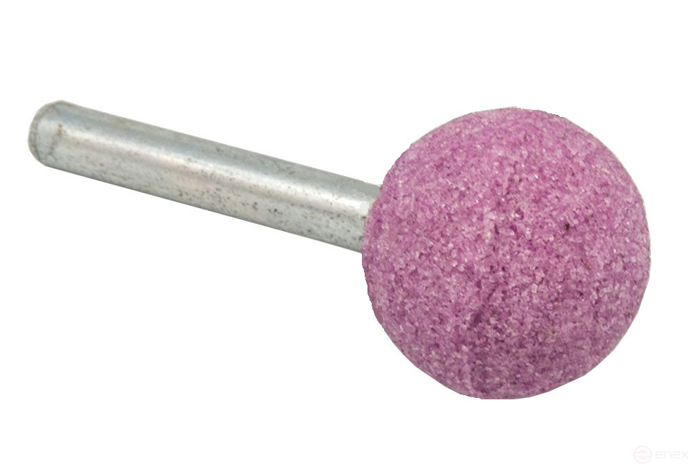 Шарошка абразивная ПРАКТИКА оксид алюминия, шарообразная 25 мм, хвост 6 мм, блистер (641-138)
