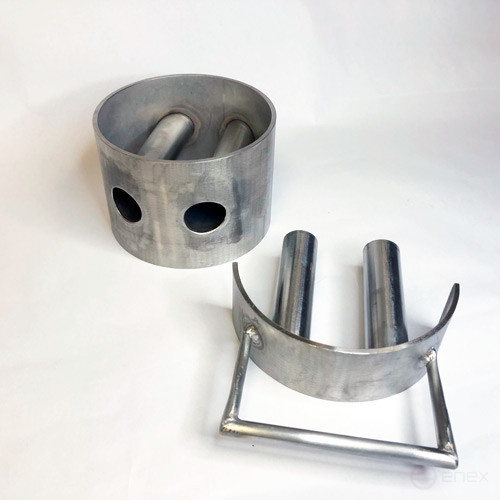 Магнитная решетка ПРОФ-МАГНИТ круглая с системой очистки, 100х80 мм, 2 стержня