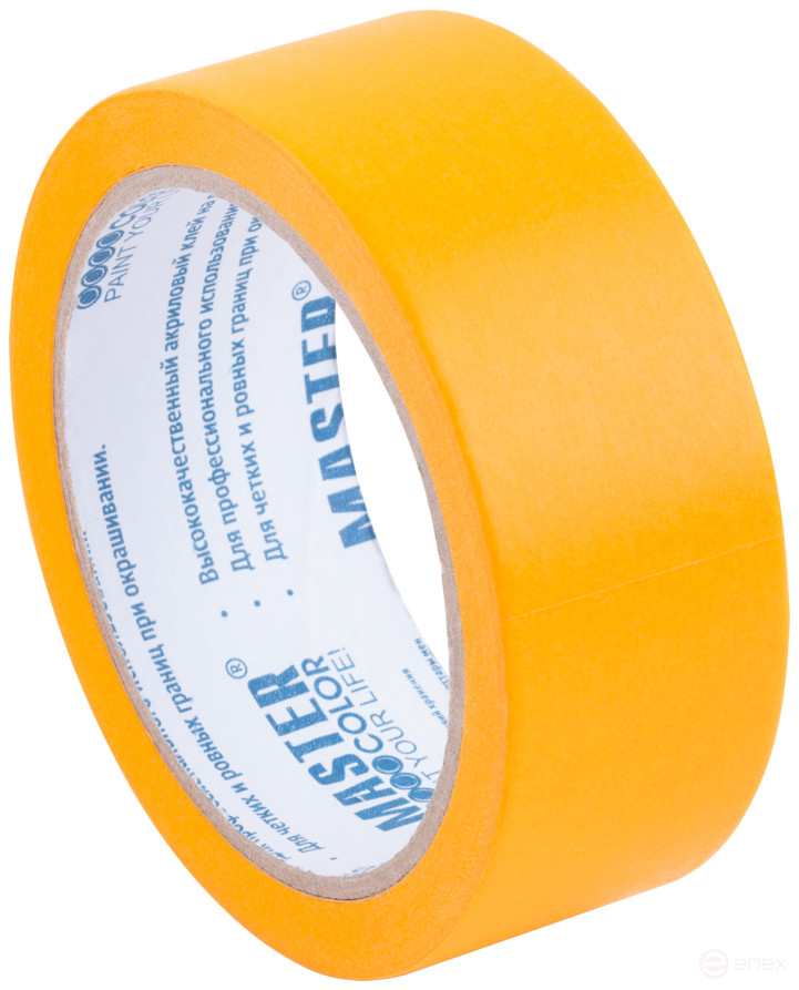 Лента малярная желтая, для внутренних работ, 36 мм x 25 м