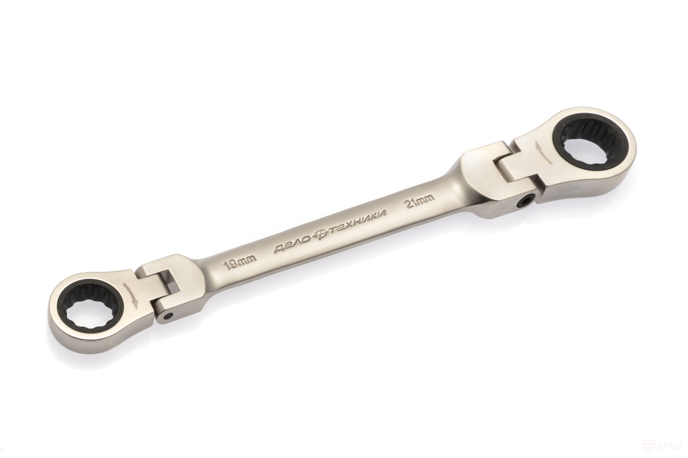 Double-sided ratchet key 19x21 mm