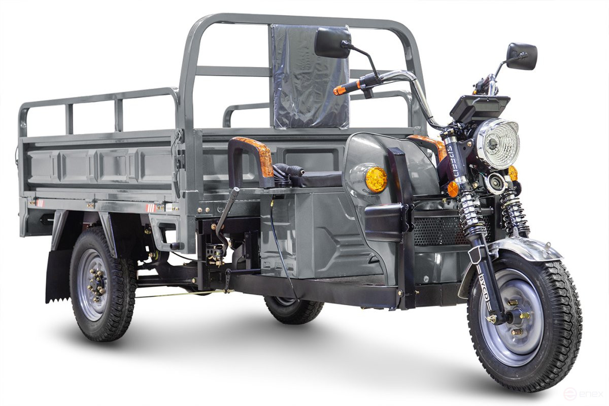 Грузовой электротрицикл Rutrike D4 1800 60V1500W, темно-серый