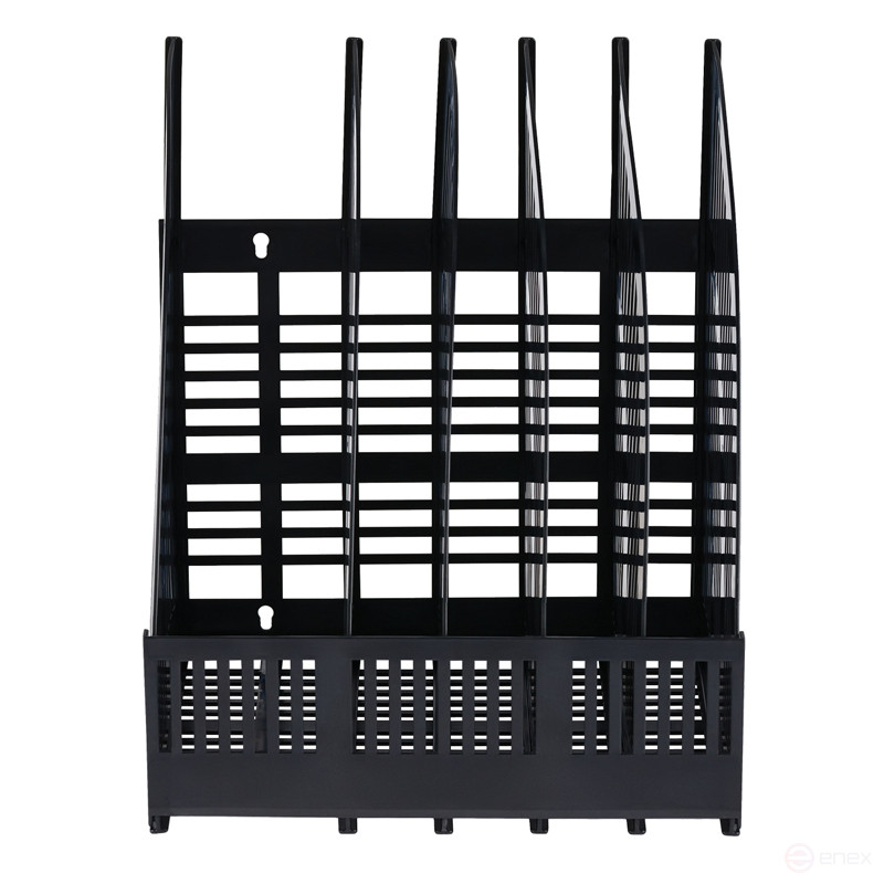 Лоток для бумаг вертикальный СТАММ "Line", сборный, 5 отделений, черный