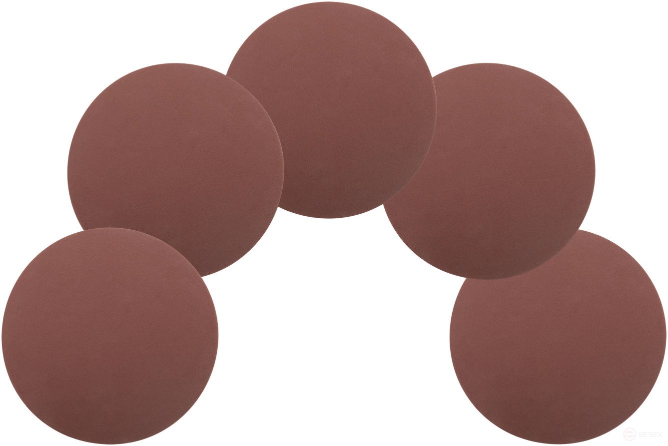 Круги шлифовальные сплошные (липучка), алюминий-оксидные, 125 мм, 5 шт. Р 400