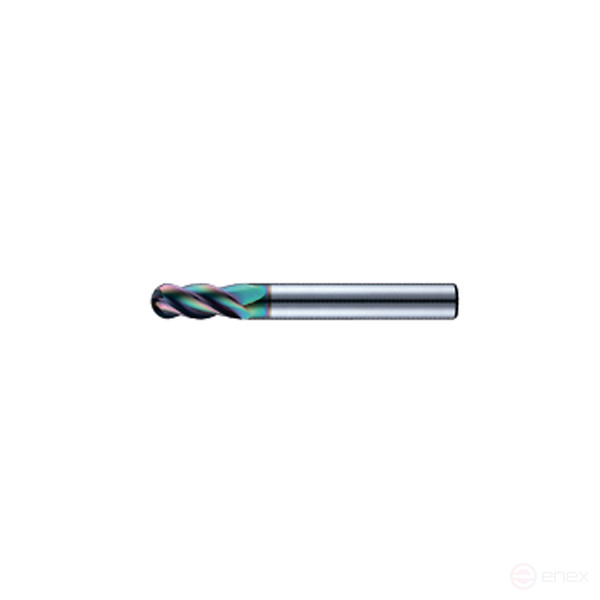 Spherical carbide milling cutter D12x30x80x12z4 TiSiN-HP
