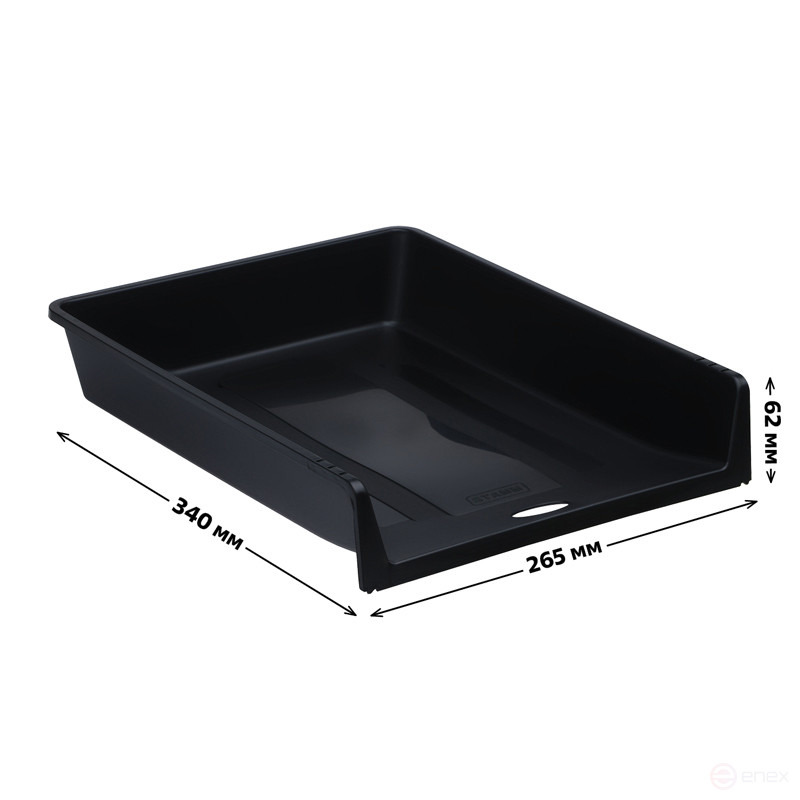 Лоток для бумаг горизонтальный СТАММ "1в1", черный