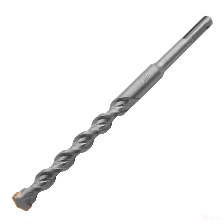 Concrete drill, double spiral, three dust-removing edges, 16 x 210 mm DENZEL