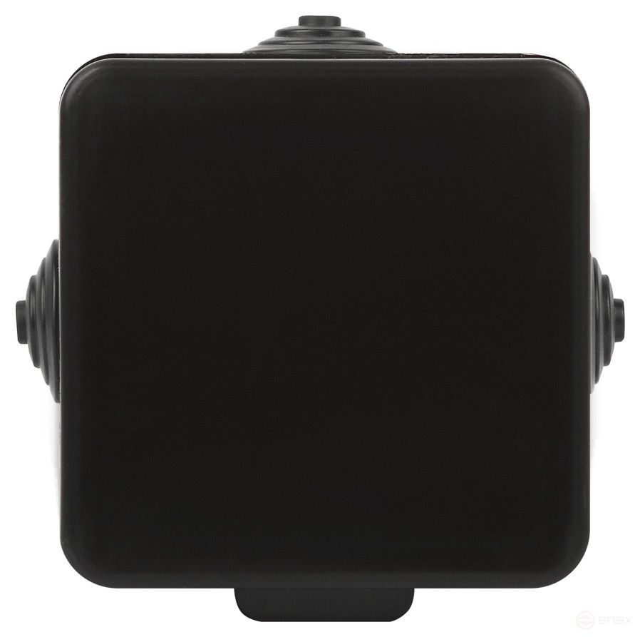 Soldering box ERA KOR-65-65-50- 4g-B open installation black 65x65x50mm with 4 vx hermetic drives. IP54