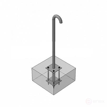 Gusak-penetration on a flat roof for cable entry PG 48/41-2000 MALIEN (outer pipe diameter = 48 mm, inner DN = 41 mm, powder-polymer coating RAL 7040)