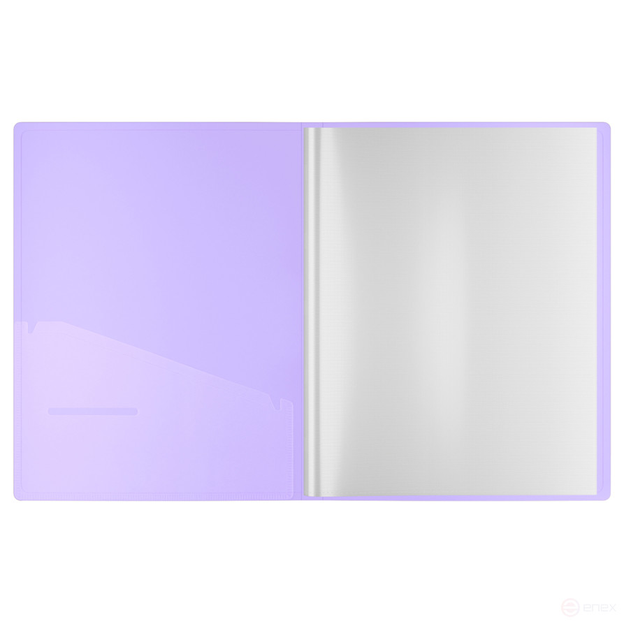 Folder with 30 Berlingo "Haze" inserts, 17 mm, 600 microns, with inner pocket, mint, soft touch