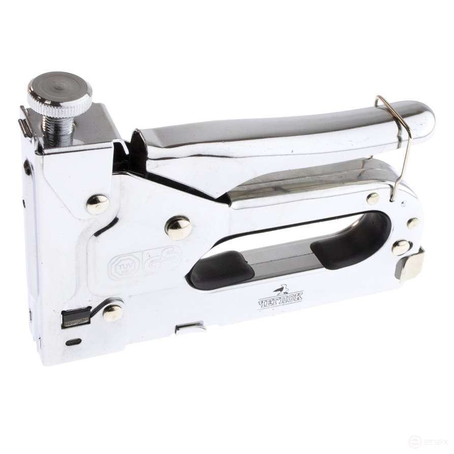 Степлер ручной, тип 53, 4-14мм, мет.корпус, регулировка силы, Cr-V, Чеглок (10/40)