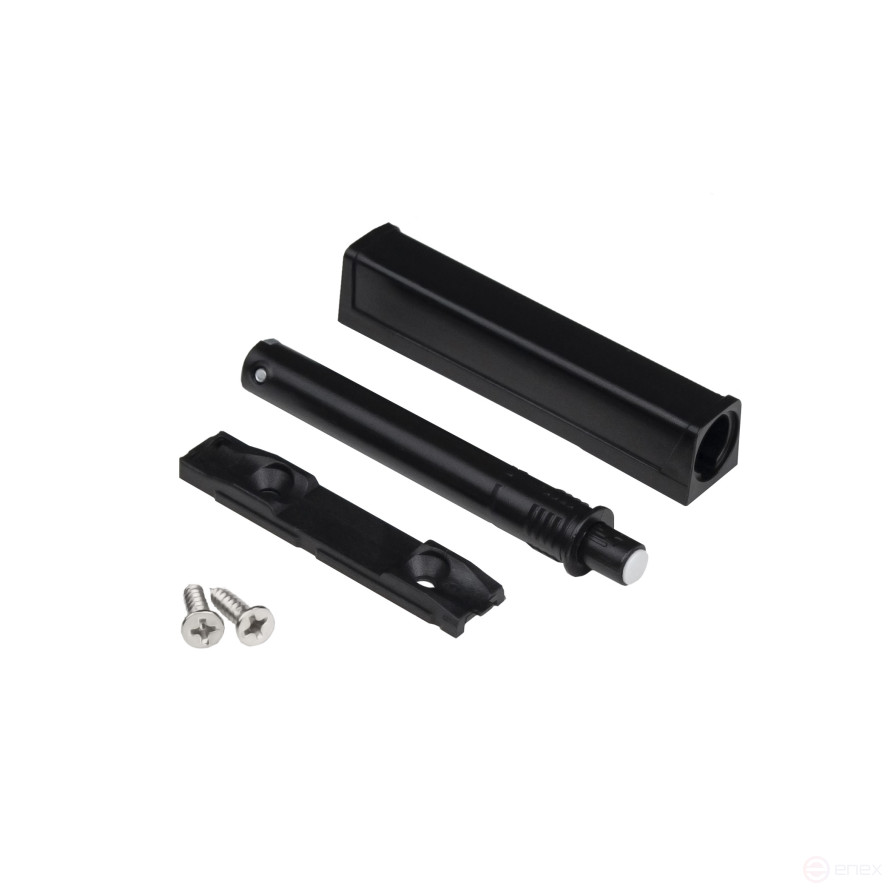 Push-to-open mechanism rubber tip/mortise lock black AKS reinforced