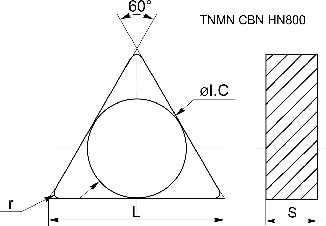 Plate TNMN160404S02020 CBN HN800