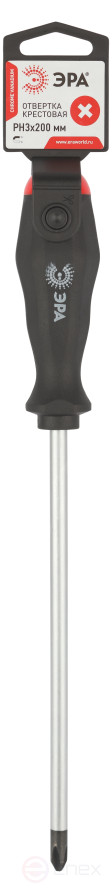 200PH3 Отвертка ЭРА PH 3х200 мм крестовая двухкомпонентная рукоятка