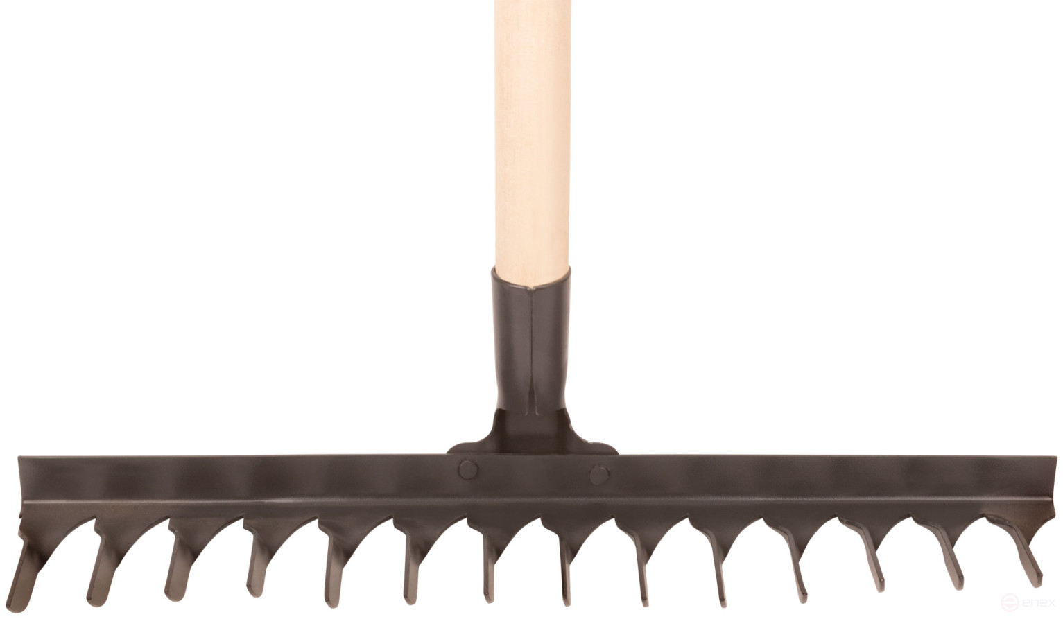 Грабли, витой зуб, 14 зубьев, с деревянным черенком