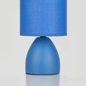 7047-503 Rivoli Nadine 7047-503 Table Lamp 1* E14 40W ceramic Blue with Lampshade