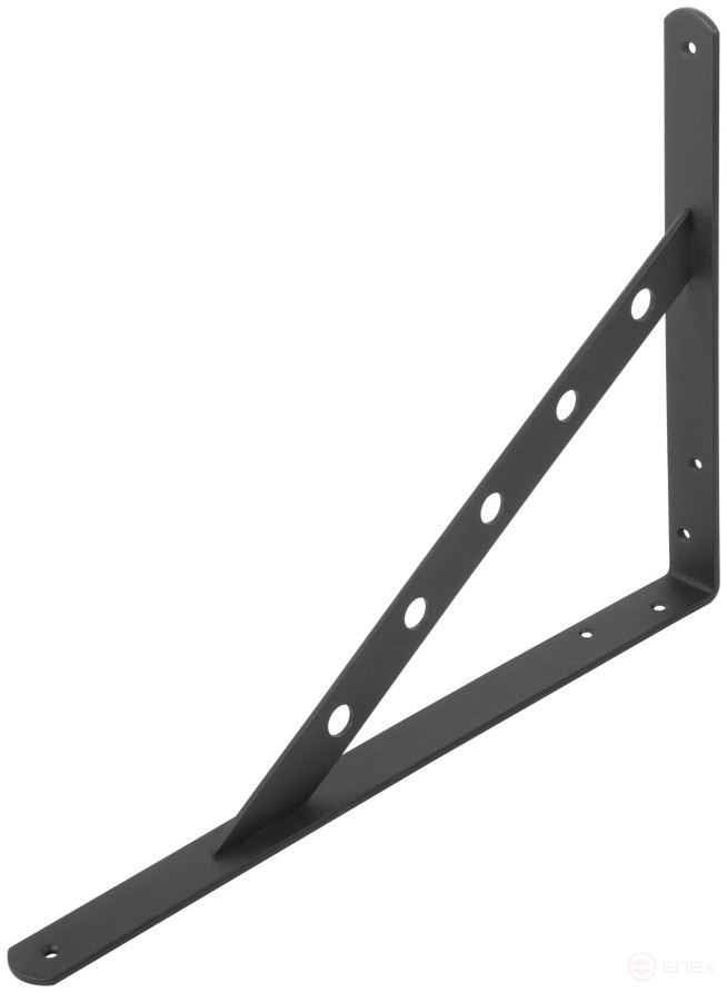 Уголок-кронштейн усиленный черный 350х250 мм