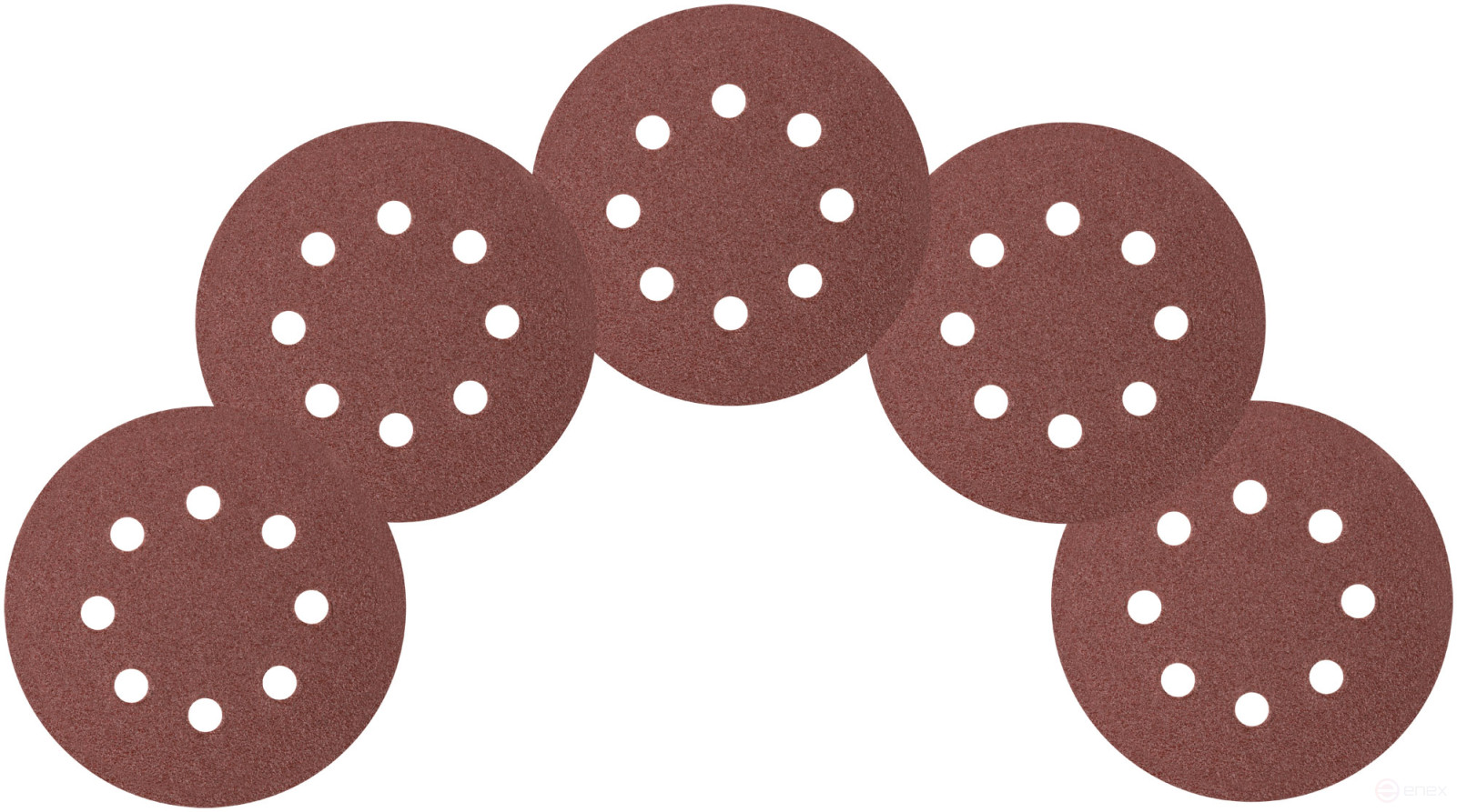 Круги шлифовальные с отверстиями (липучка), алюминий-оксидные, 125 мм, 5 шт. Р 40