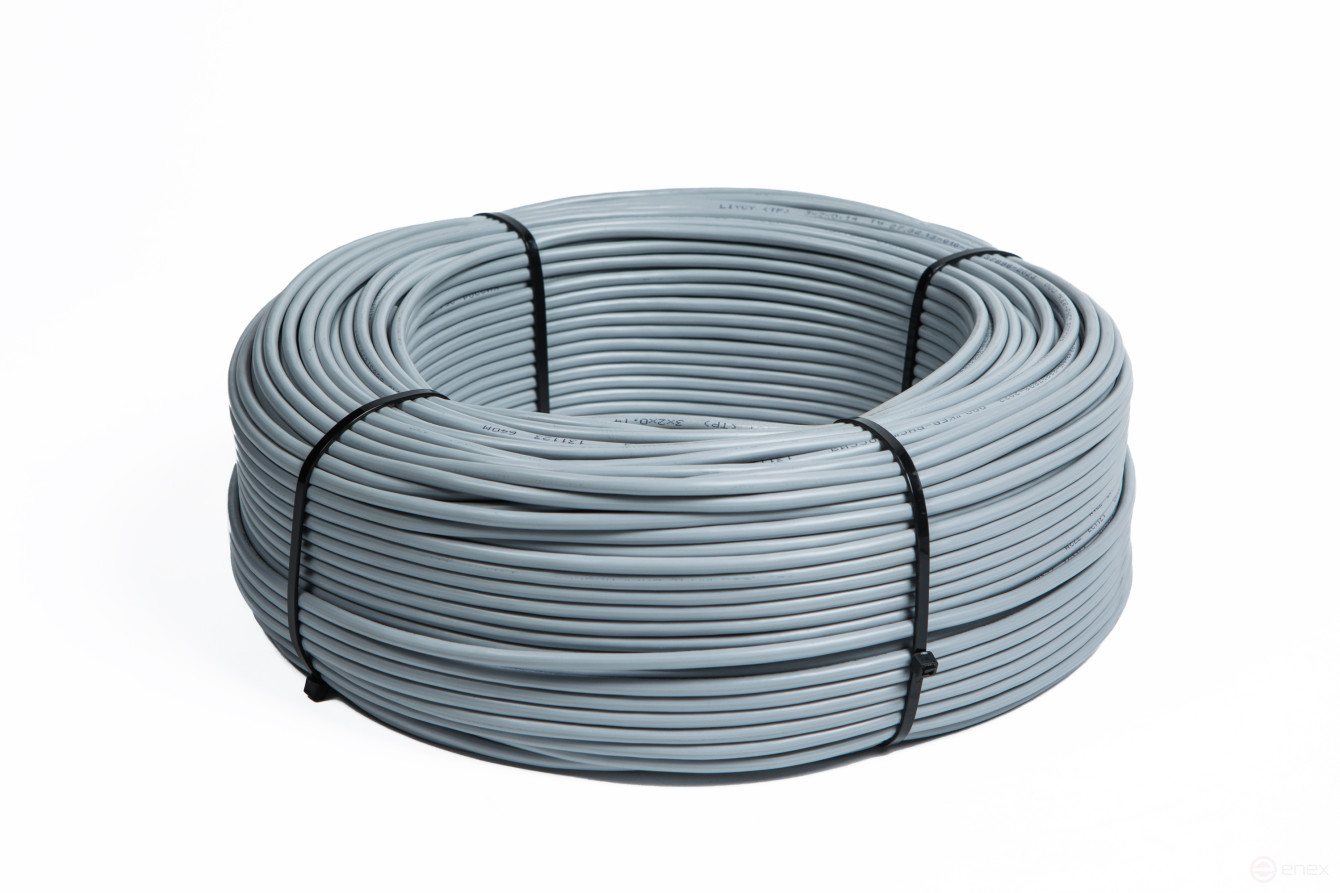 Кабель гибкий передачи данных, экранированный, маслостойкий, витая пара LIYCY (TP) 3X2X0,14