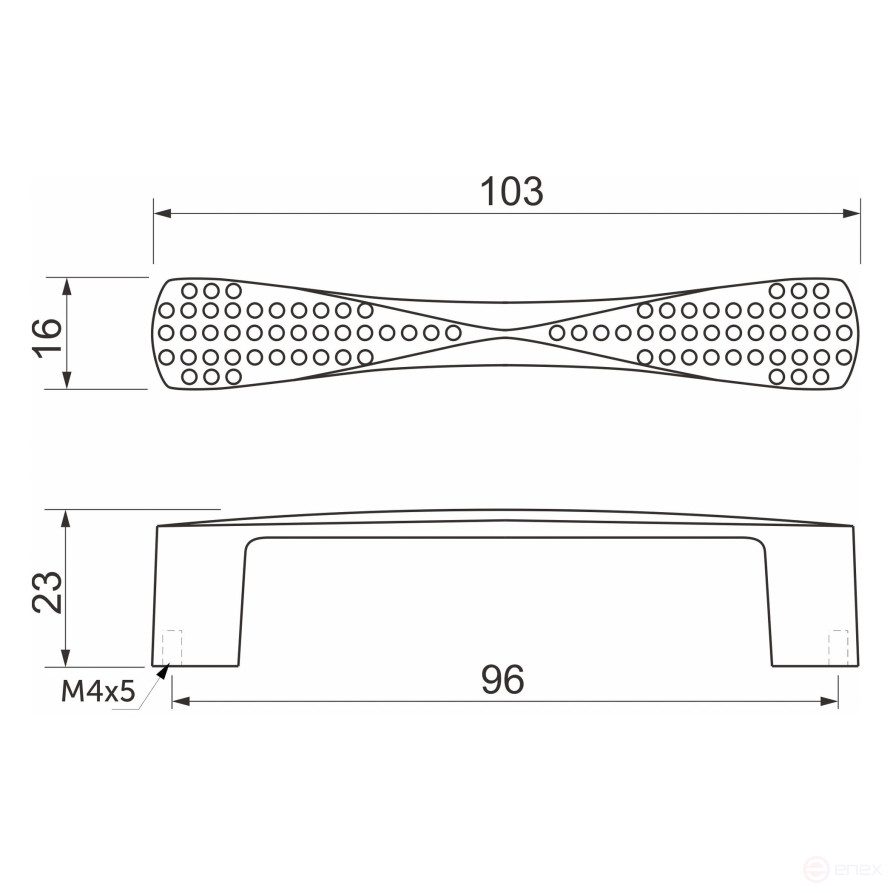 Ручка меб. COMO-128, матовый хром, AKS