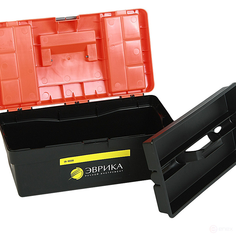 Ящик универсальный ER-10339 с лотком и 2 органайзерами на крышке 420х220х180мм ЭВРИКА /1/6