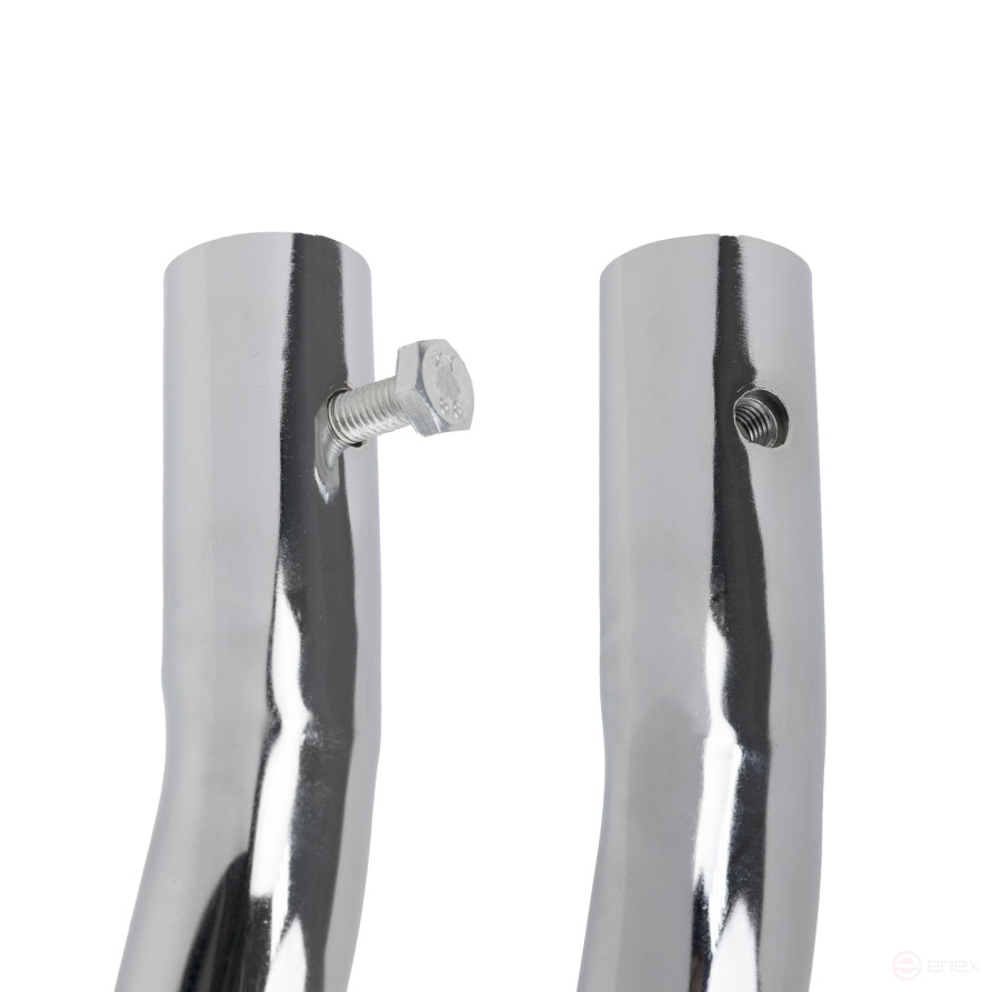 Опора меб. гнутая d40 h720 с гайкой, хром AKS