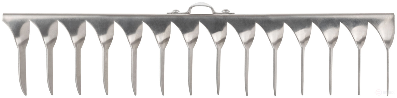 Грабли, витой зуб, нержавеющая сталь, 14 зубьев, без черенка