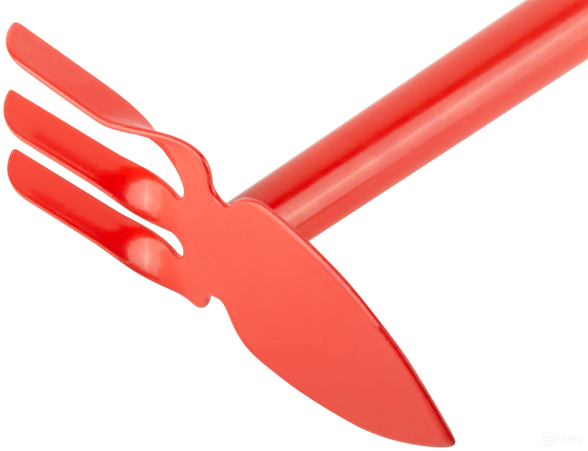 Hoe, all-metal combination, 3 teeth, petal