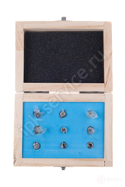 Набор цанг ER8 - 9шт (1, 1.5, 2, 2.5, 3, 3.5, 4, 4.5, 5) точность 0,010 мм