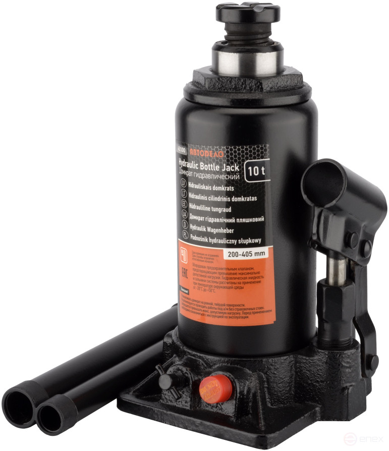 Домкрат гидр. 10.0т (200-405 мм) АвтоDело (43100)