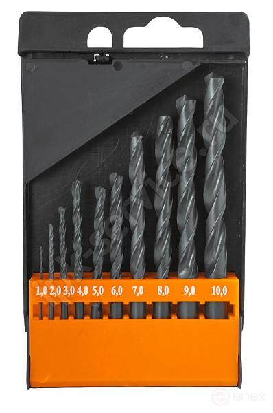 Набор сверл по металлу НС9 от 1 до 10, шаг 1,0, 10шт. Р6М5