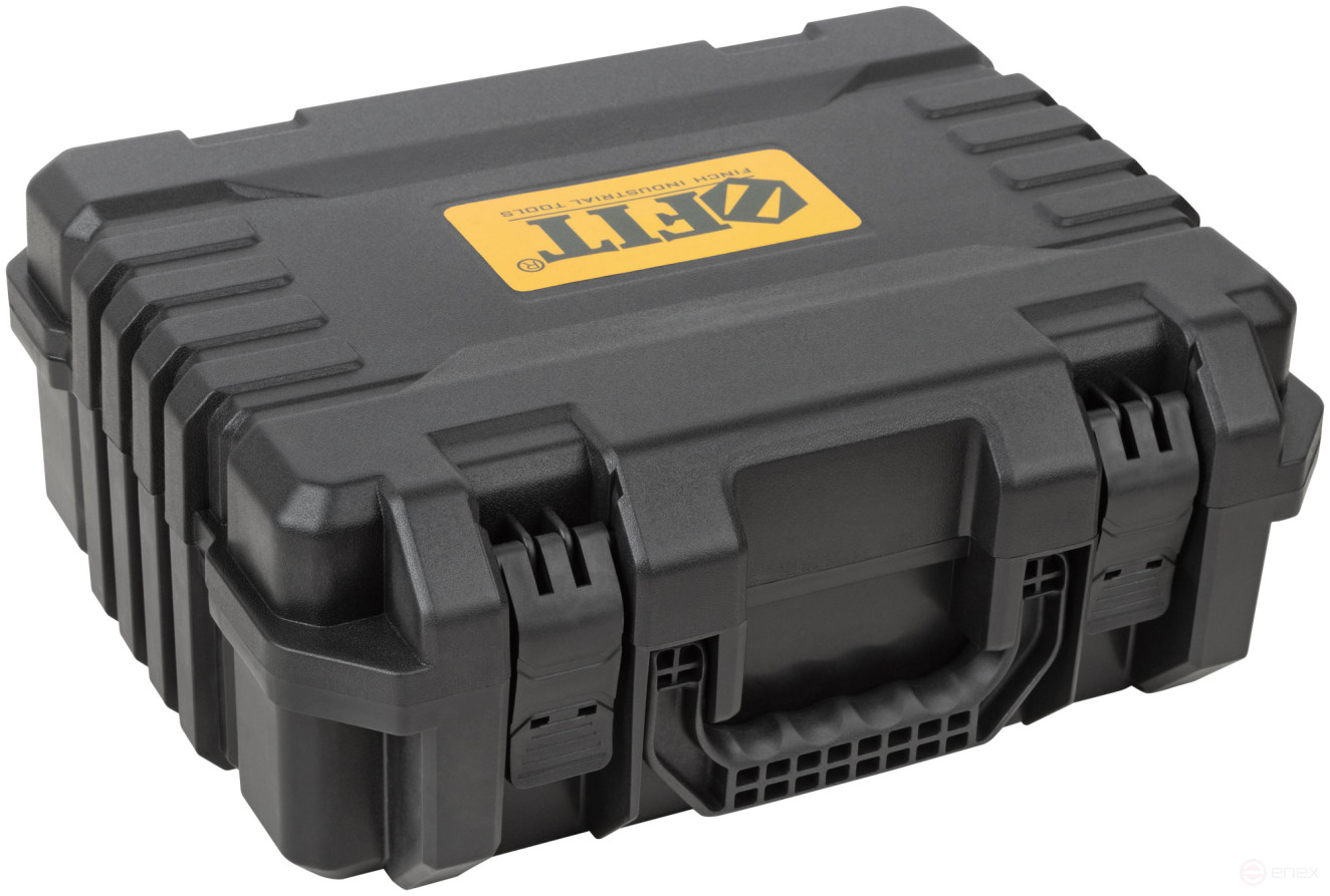 Уровень лазерный самоуспокаивающийся аккумуляторный Li-Ion, мультипризменный 3х360°, зеленый луч, диапазон 20 м, кейс