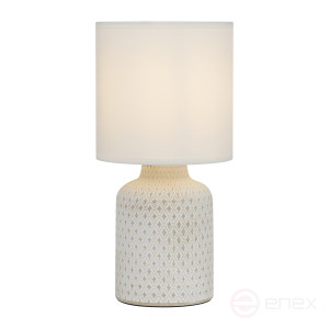 7043-502 Настольная лампа Rivoli Sabrina 7043-502 1 * Е14 40 Вт керамика белая с абажуром