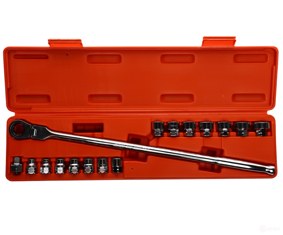 Набор головок торцевых 3/8" мини 16 предметов JTC