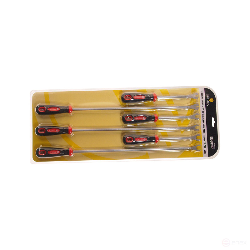 Набор съемников пистонов ER-86157 с пластиковой ручкой, 6 шт. ЭВРИКА 1/6/12